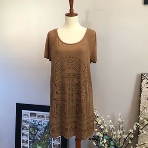 New Faux suede dress